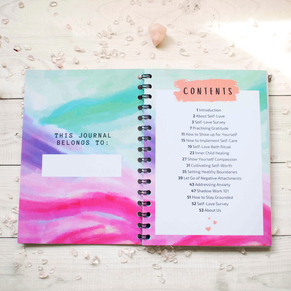 12 Week Self Love Journal Contents Page